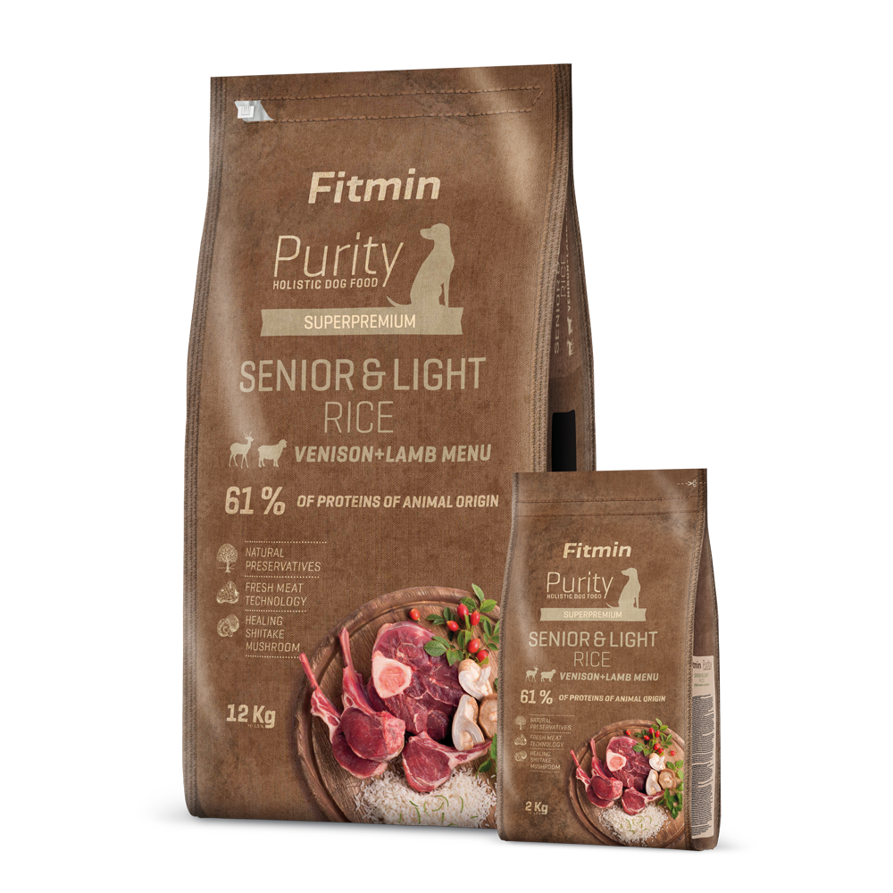 Fitmin dog Purity Rice Senior Light Venision Lamb 122kg