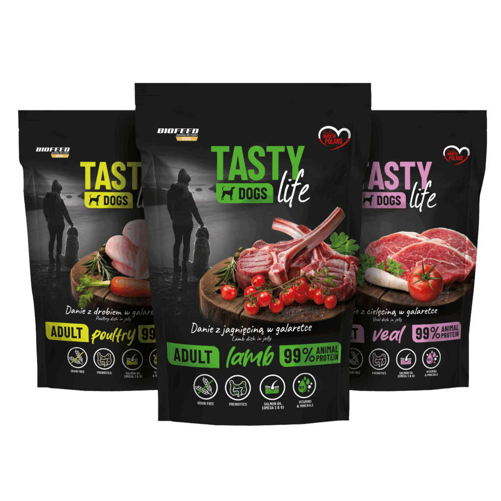 Packshot Tasty Mokra karma grupa