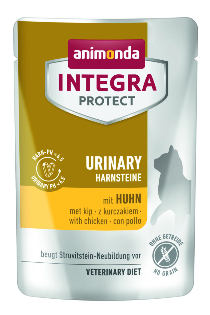 Jedna saszetka – wiele korzyści 3 86630 INTEGRA URINARY mit Huhn 85g Pouch