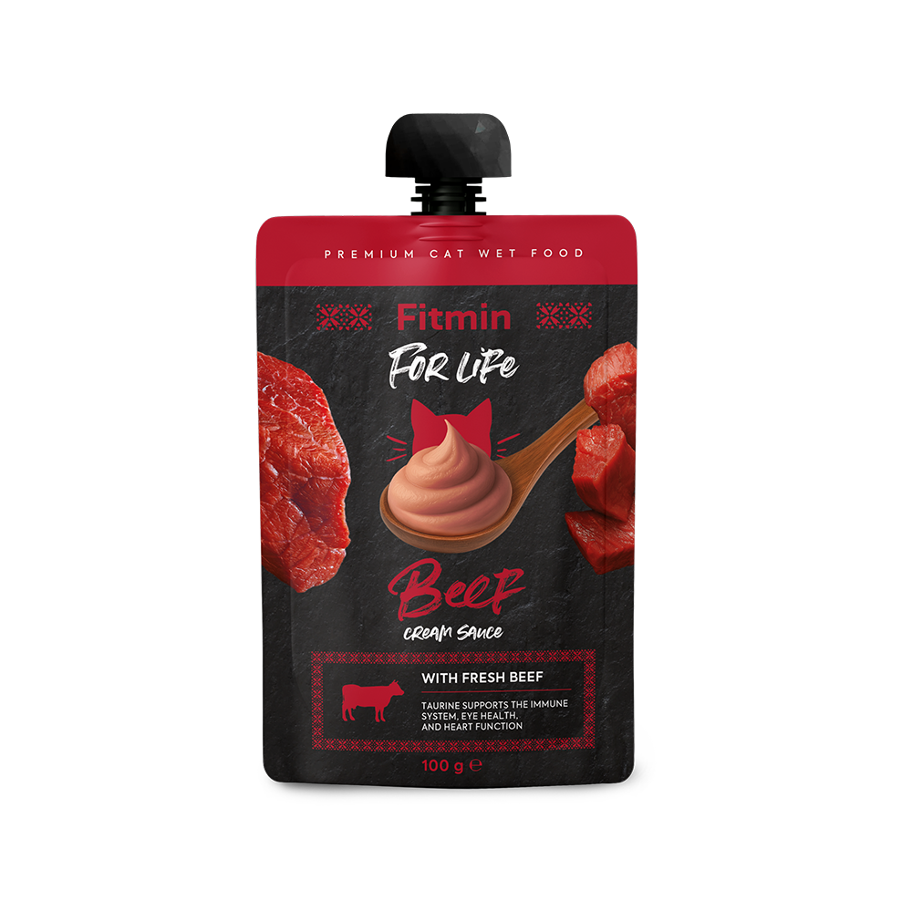 Nowości Fitmin For Life – kremowe tubki dla kotów 2 mockup cream sauce beef 1